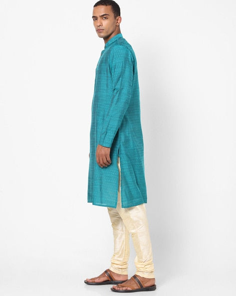 Slim Fit Long Kurta with Pockets