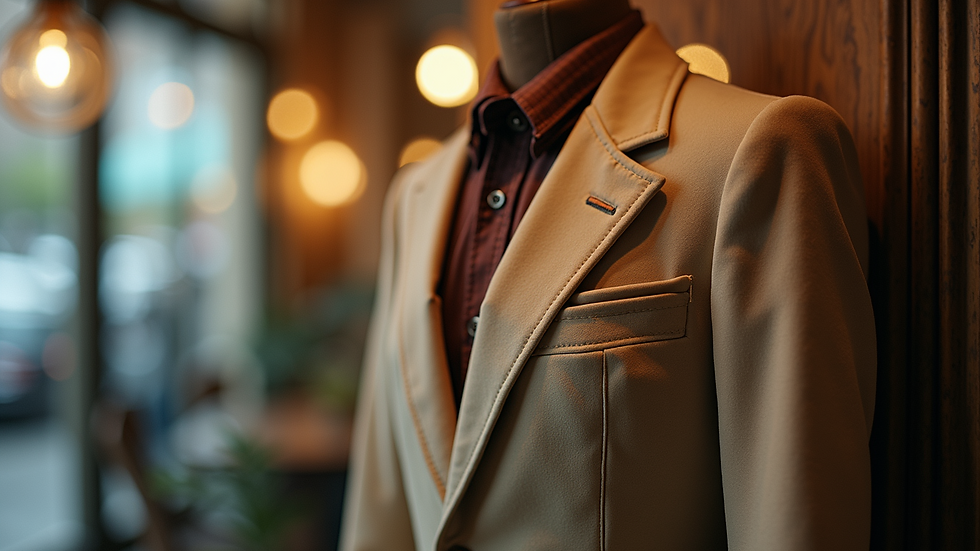 Close-up view of a classic vintage outfit on display