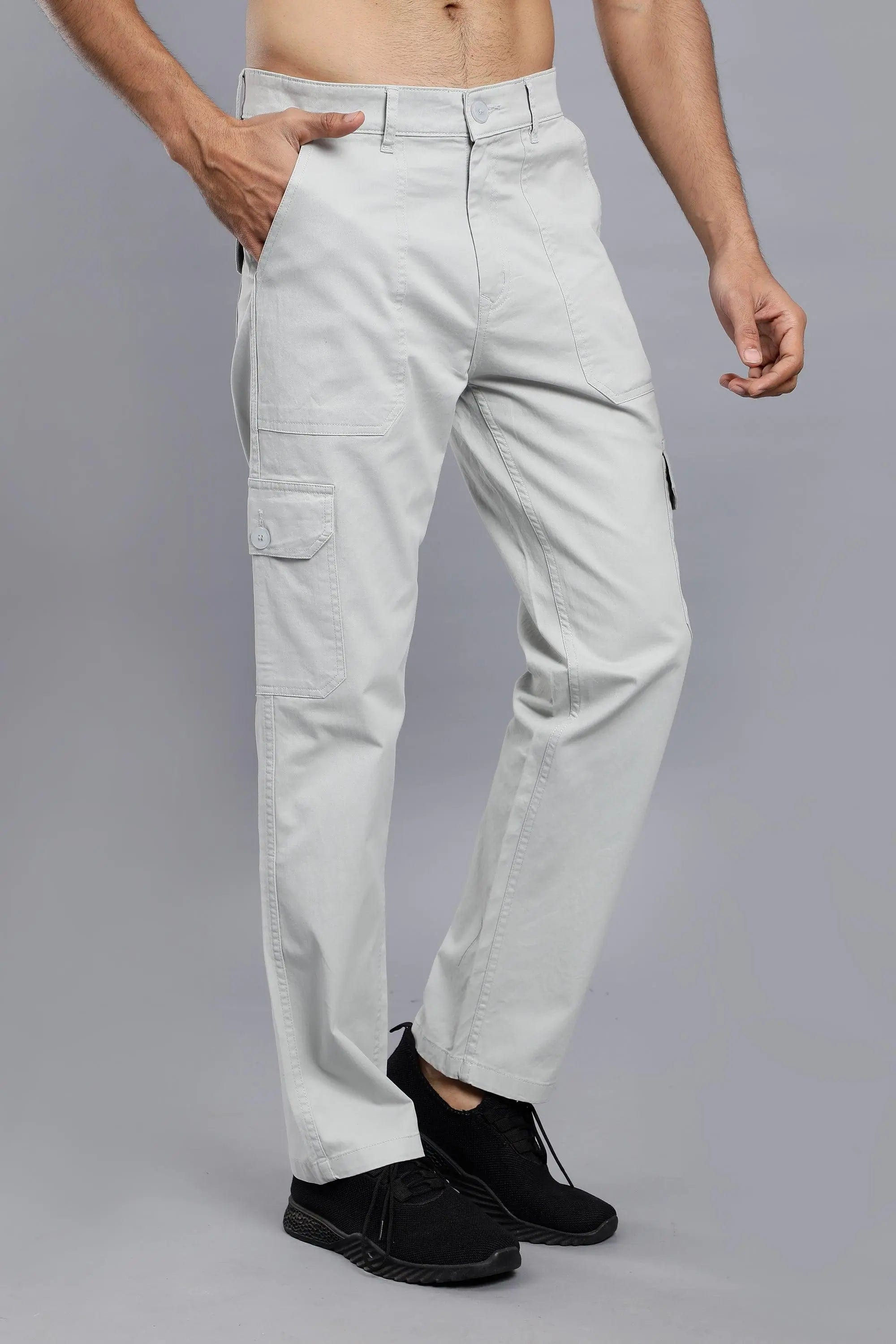 Peplos Grey Cargo Pants
