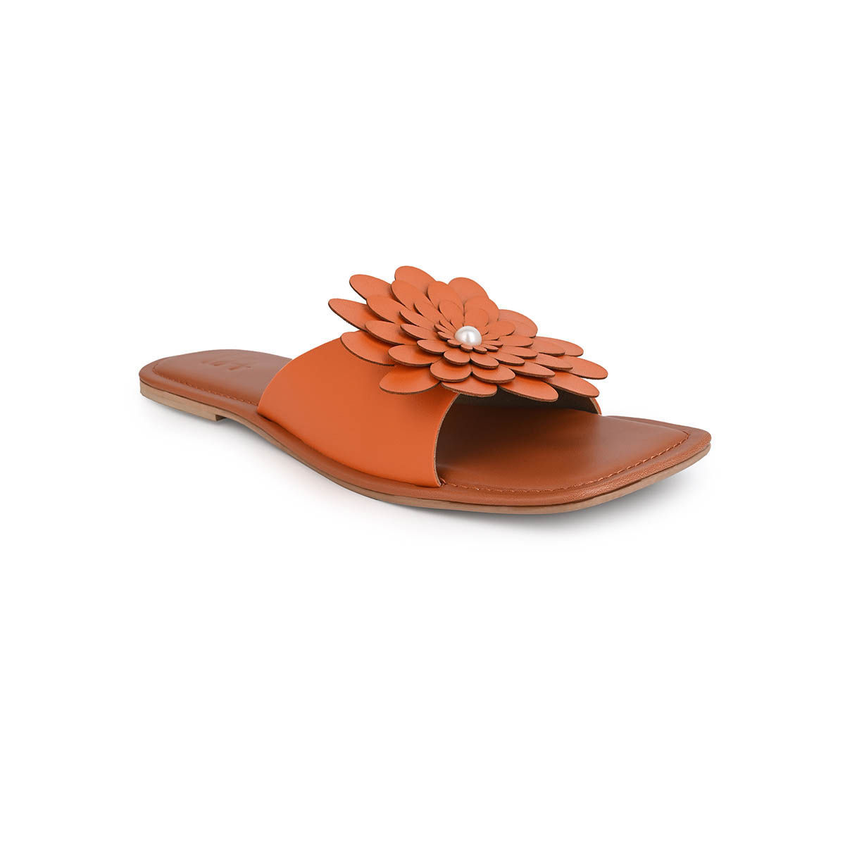 Hydes N Hues Flower Orange Flats