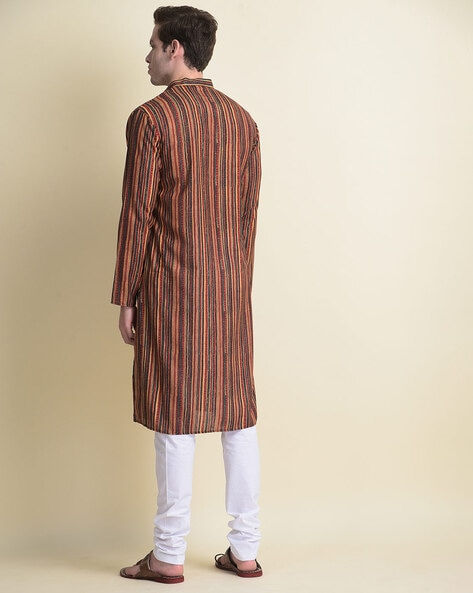 Striped Full-Sleeve Kurta Pyjama Set