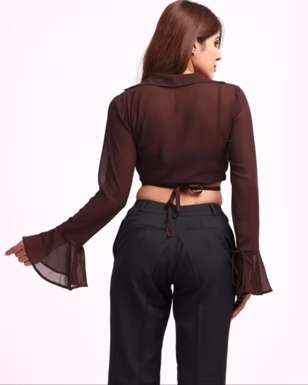 Women Relaxed Fit Wrap Top