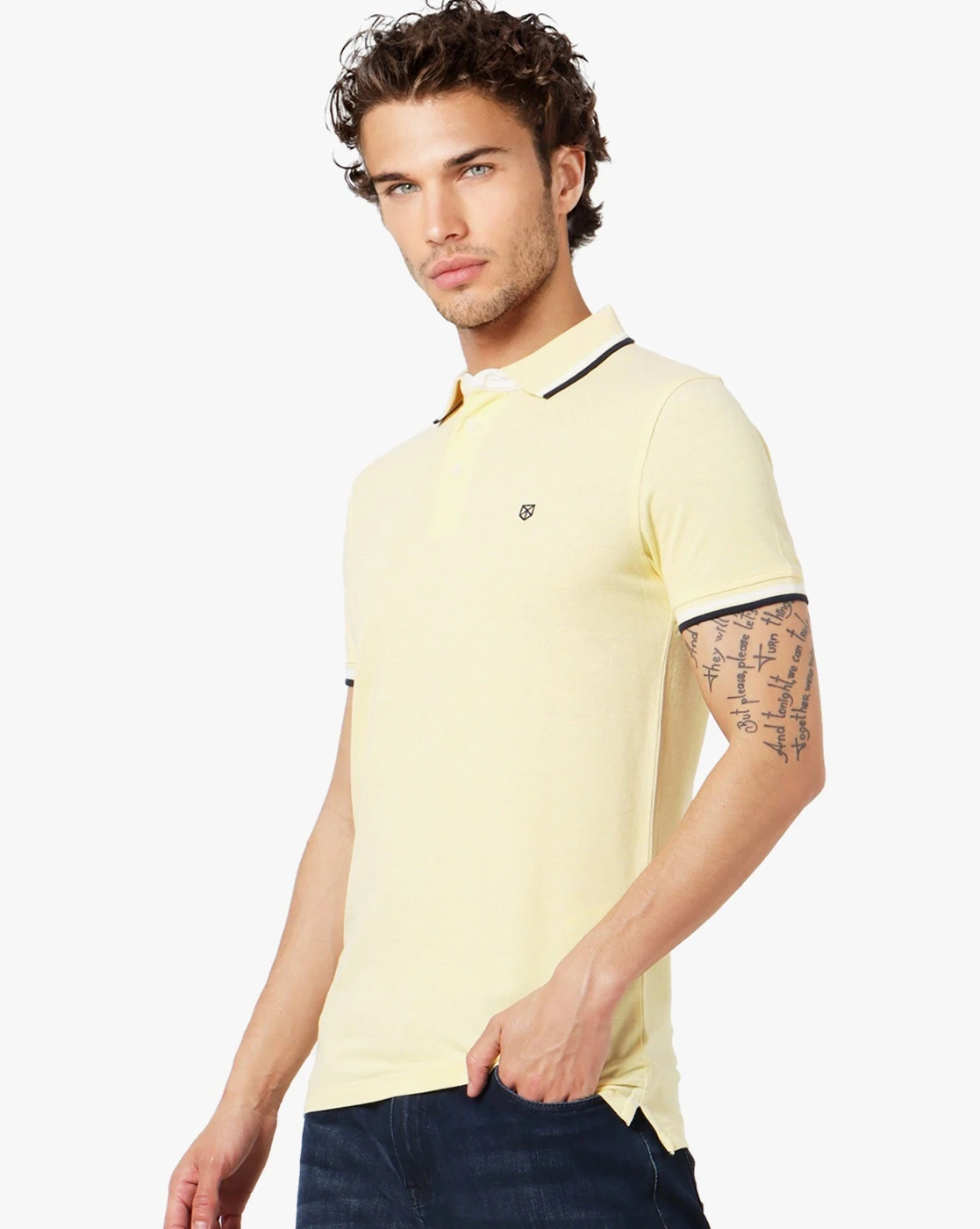 Polo T-shirt with Contrast Tipping