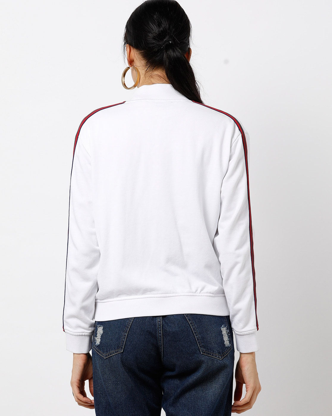 LEVIS Zip-Front Sweatshirt with Contrast Stripes