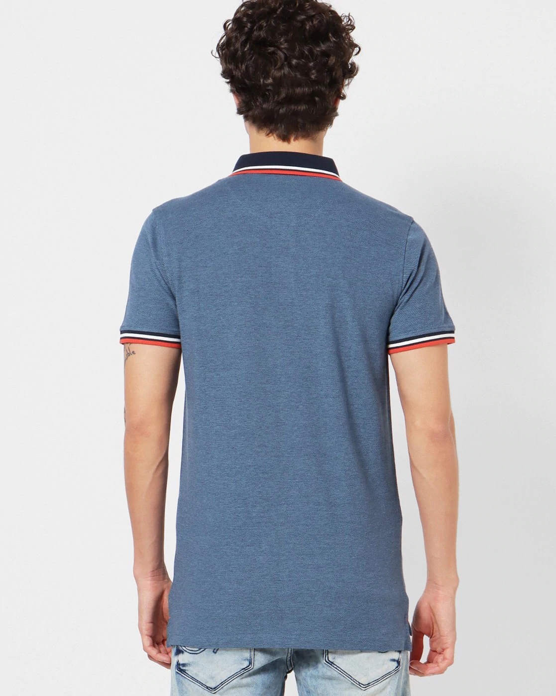 Polo T-shirt with Contrast Tipping