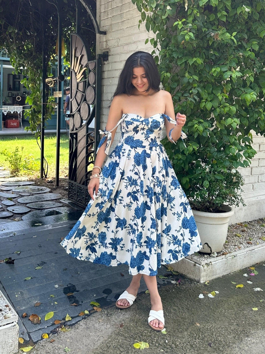Florence Floral Tie Up Dress