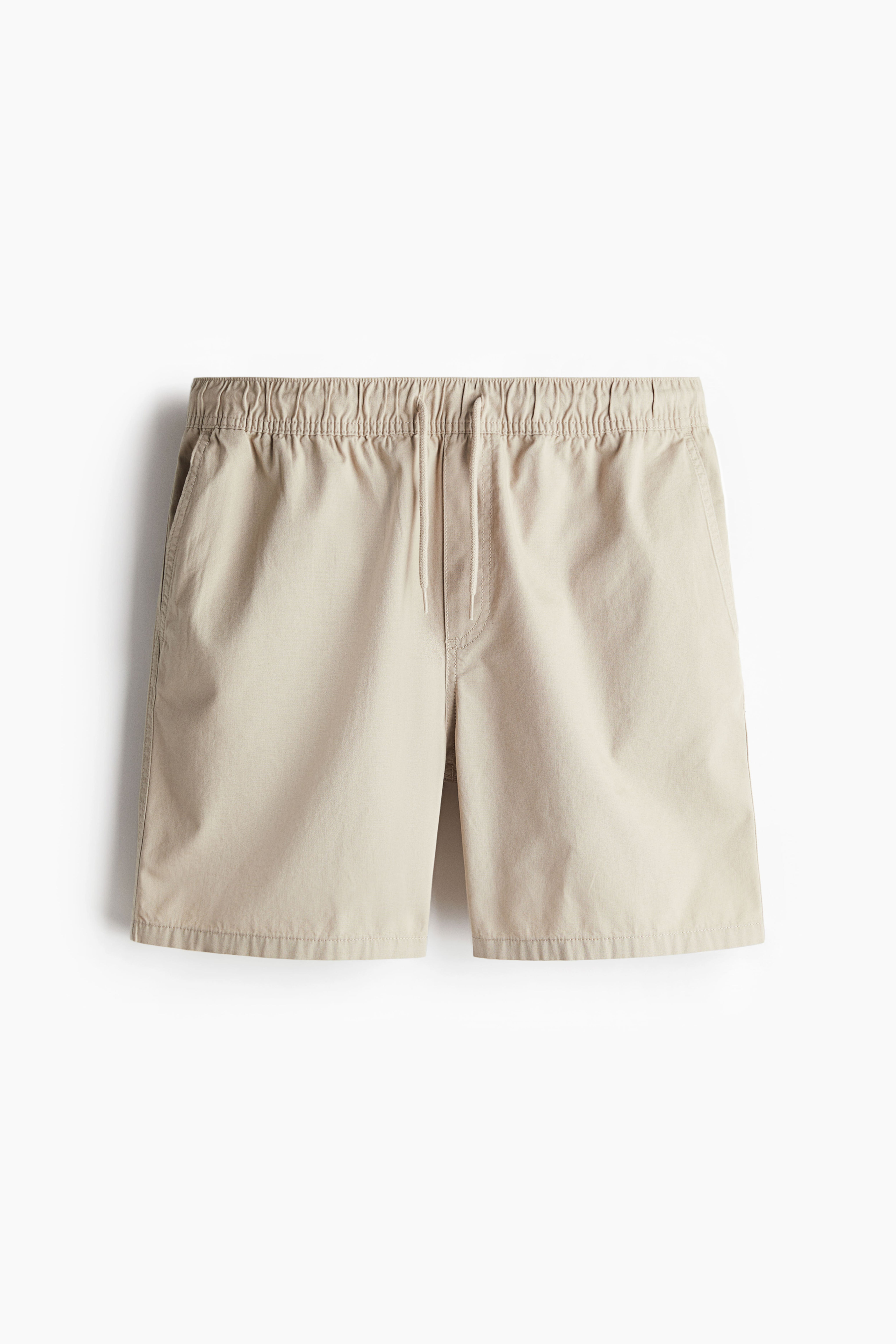 Regular Fit Beige Cotton Shorts for Men – Comfortable Style