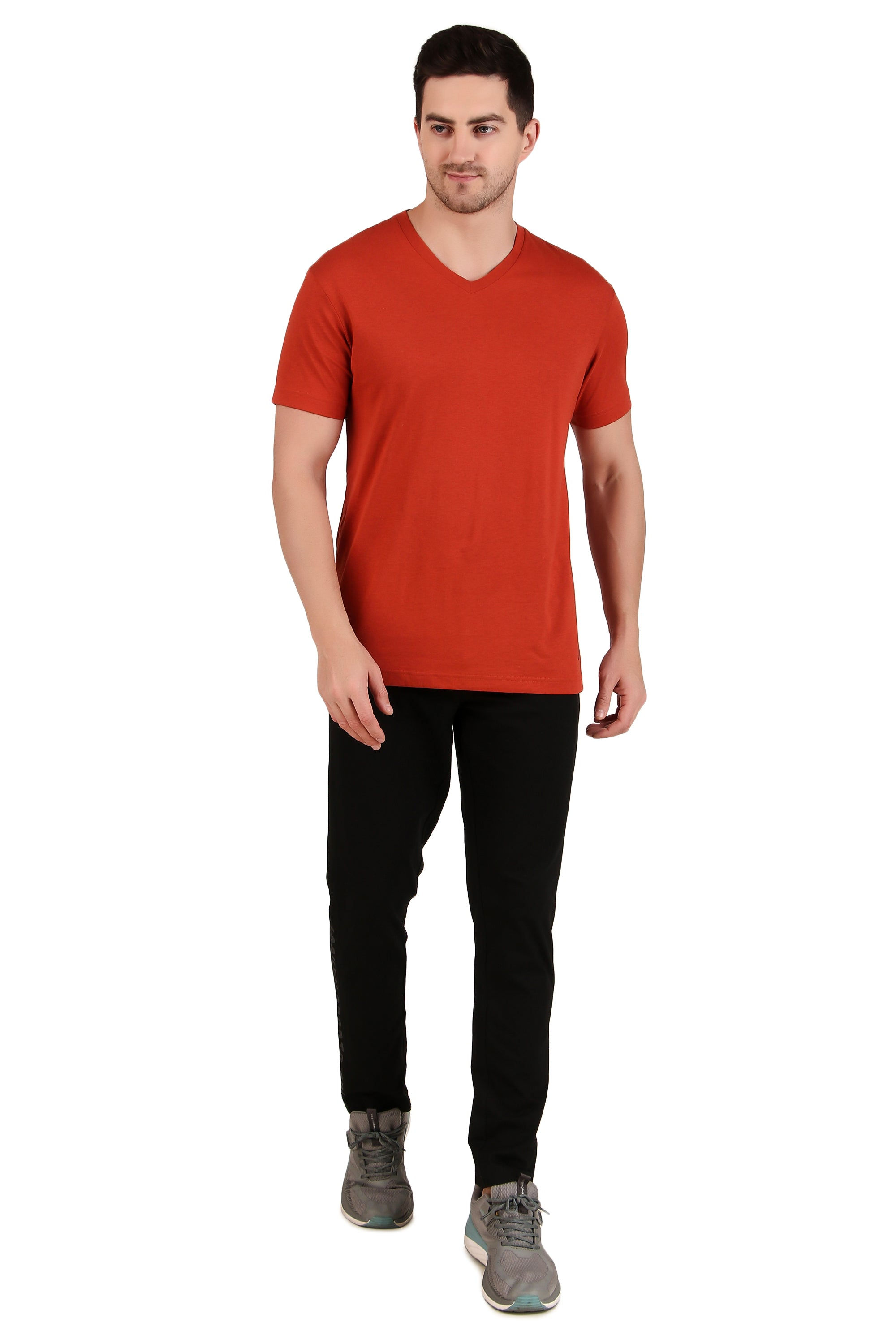 Premium Combed Cotton V Neck Half Sleeve T-Shirt for Men