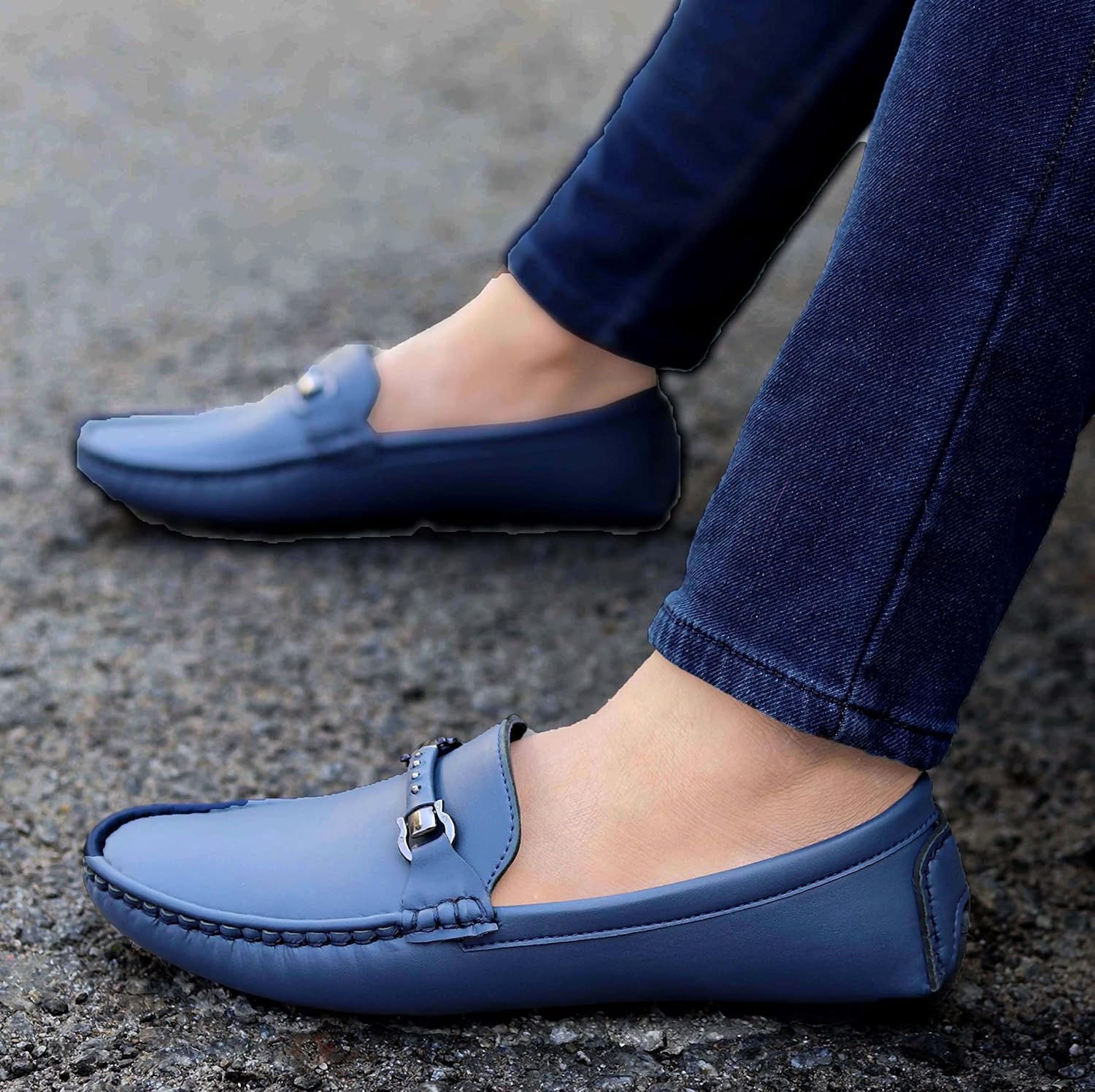AADI Men's Synthetic Leather Loafer Shoes