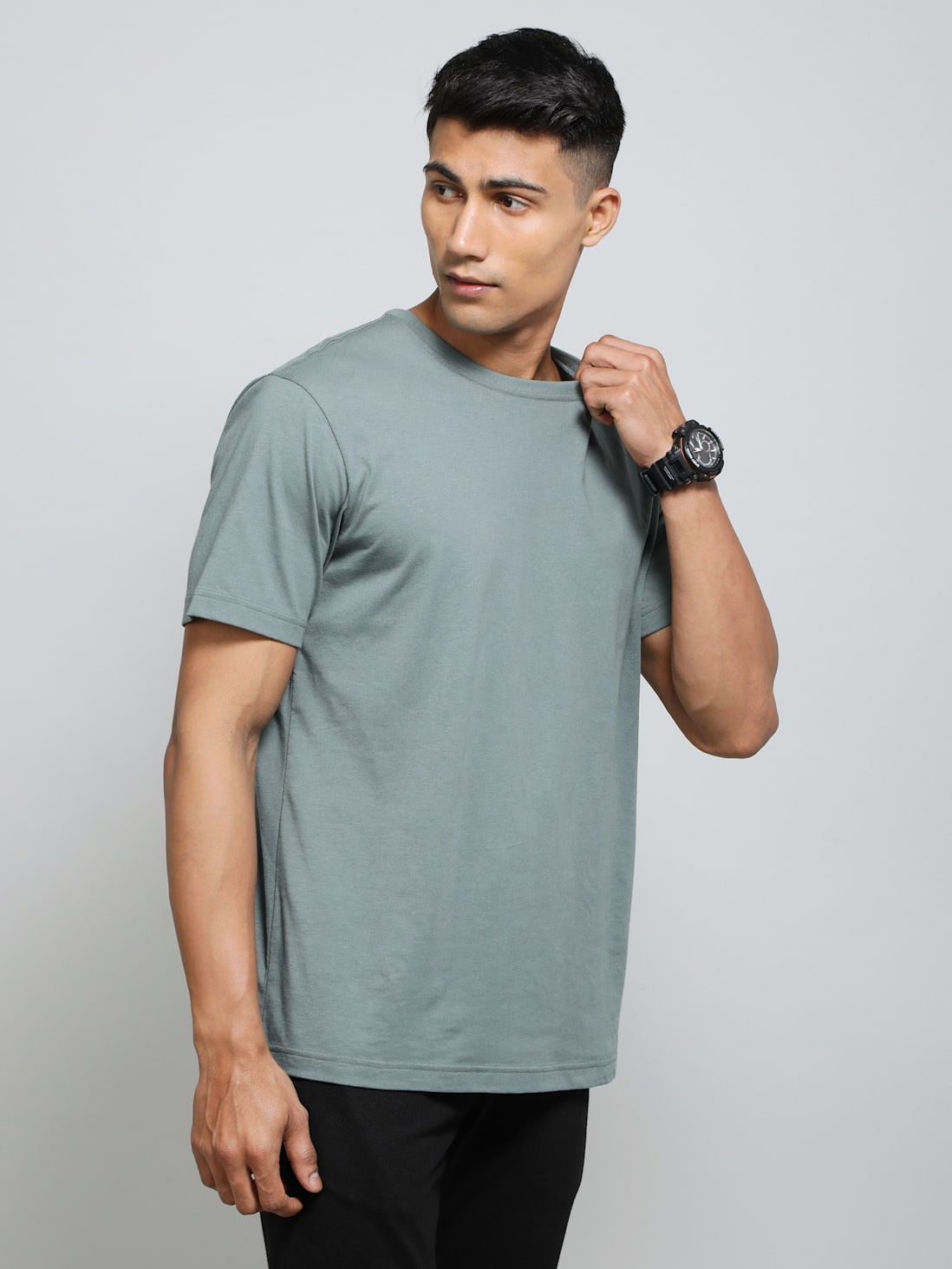 Mens Round Neck Half Sleeve T-Shirt