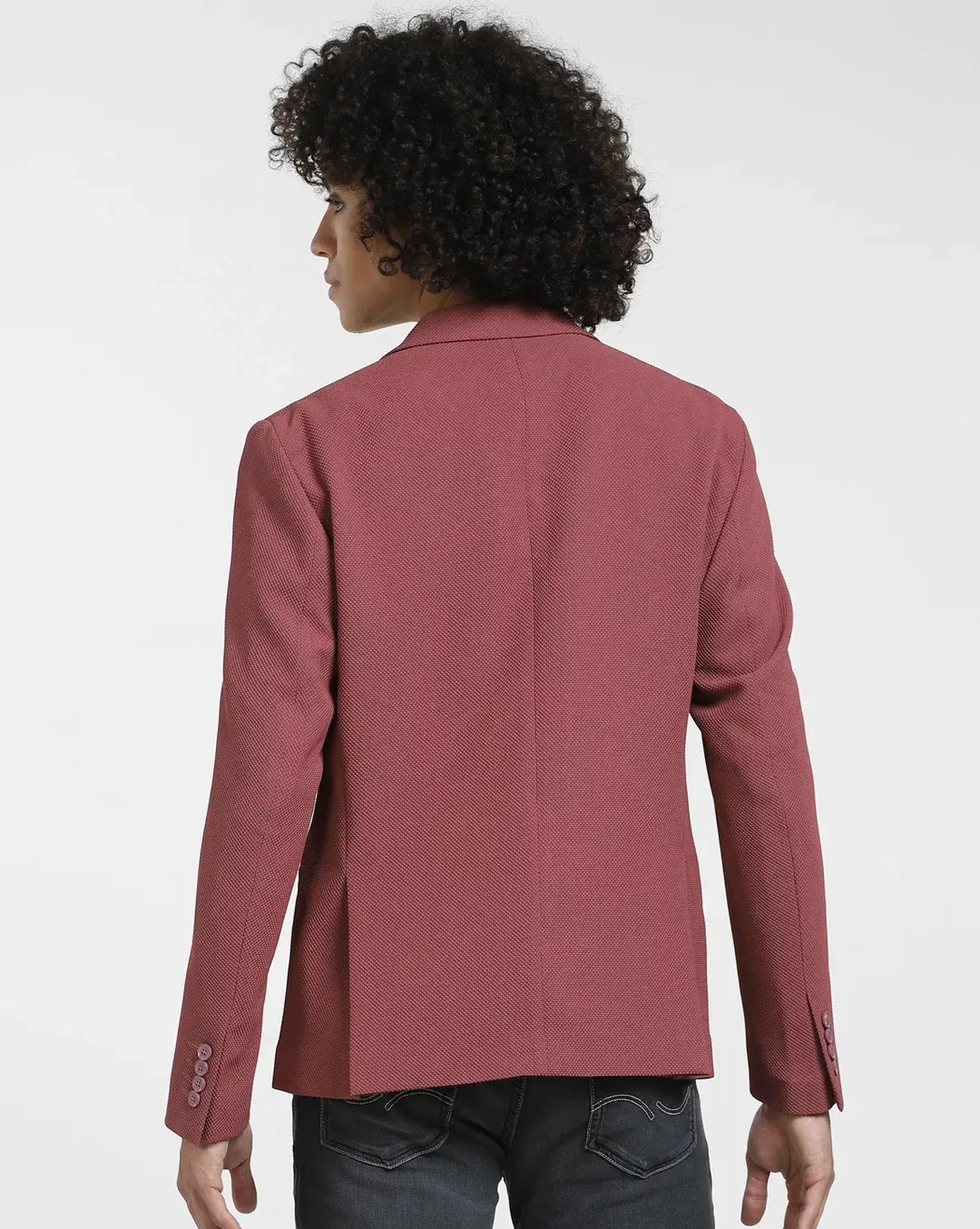 Solid Single Breasted Casual Men Blazer