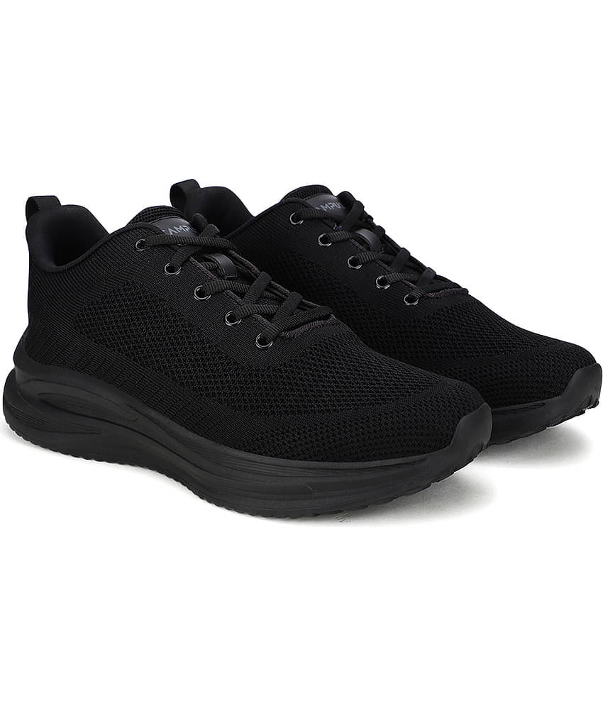 Campus WELLS Black Men's Sports Running Shoes – Lightweight Breathable Trainers