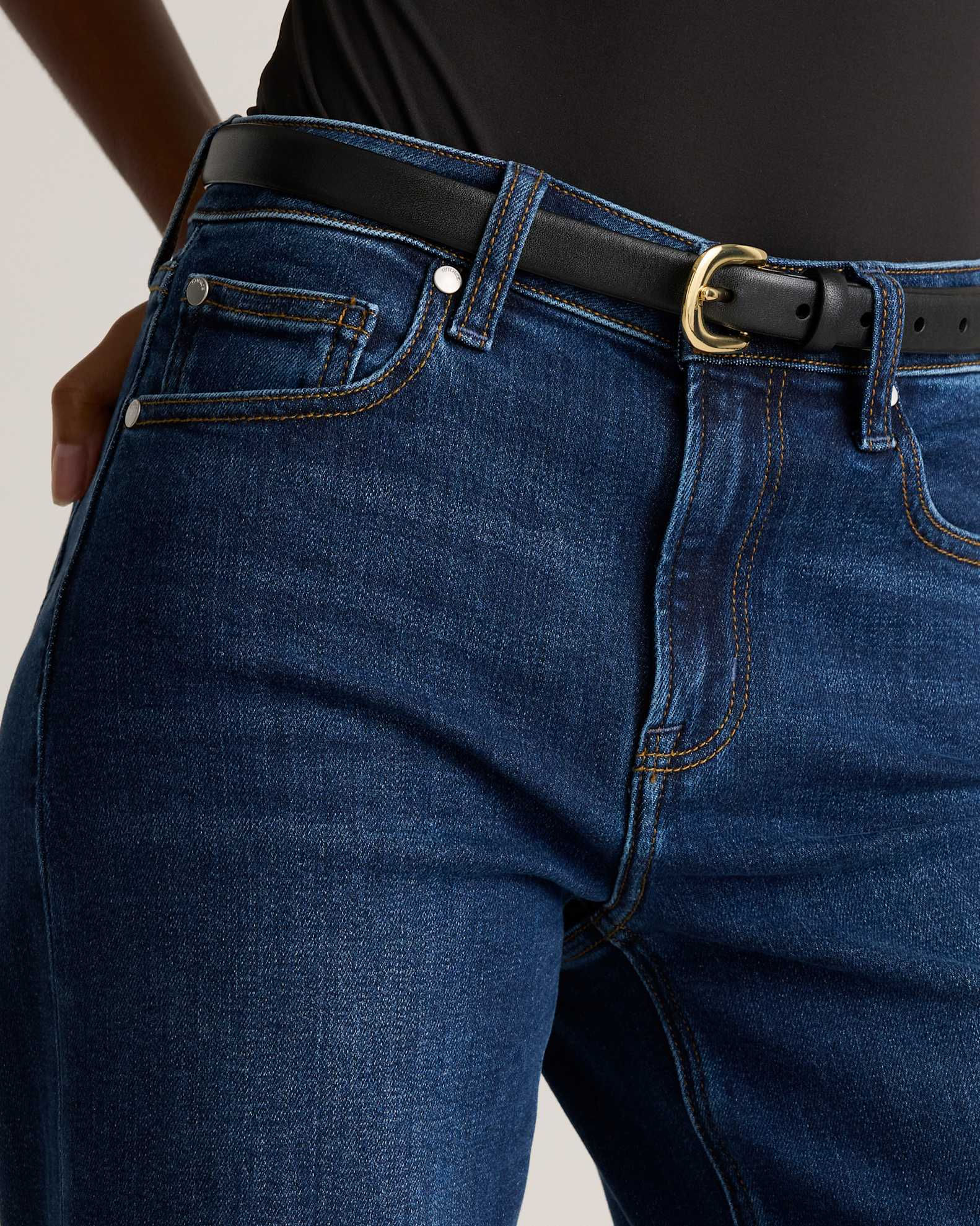Premium Bella Stretch Wide Leg Jeans in SeasideBlue