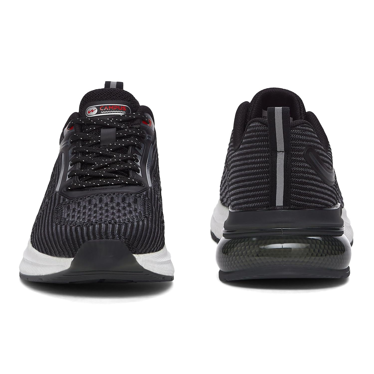 Campus Men's Canva Premium Running Shoes Black/Dark Grey