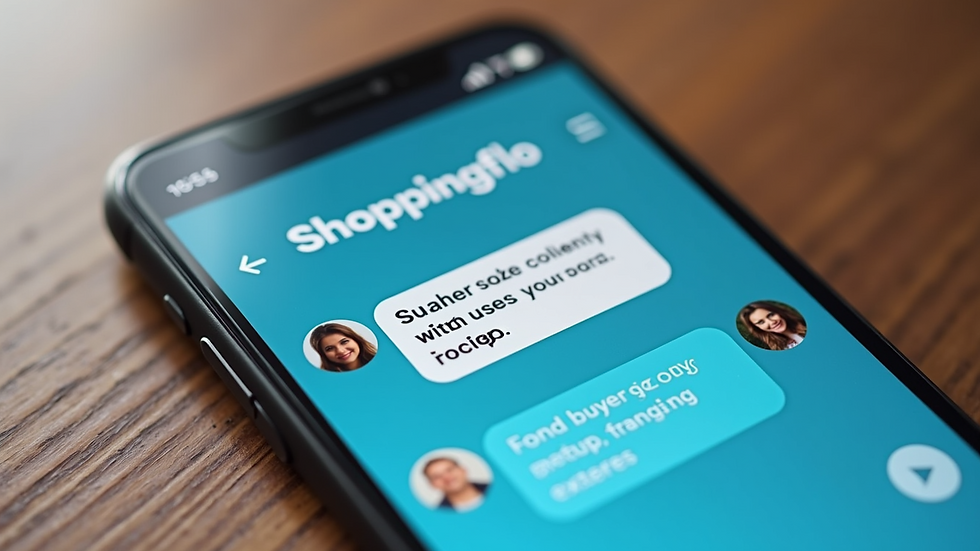 Close-up view of a smartphone displaying a group chat with positive messages