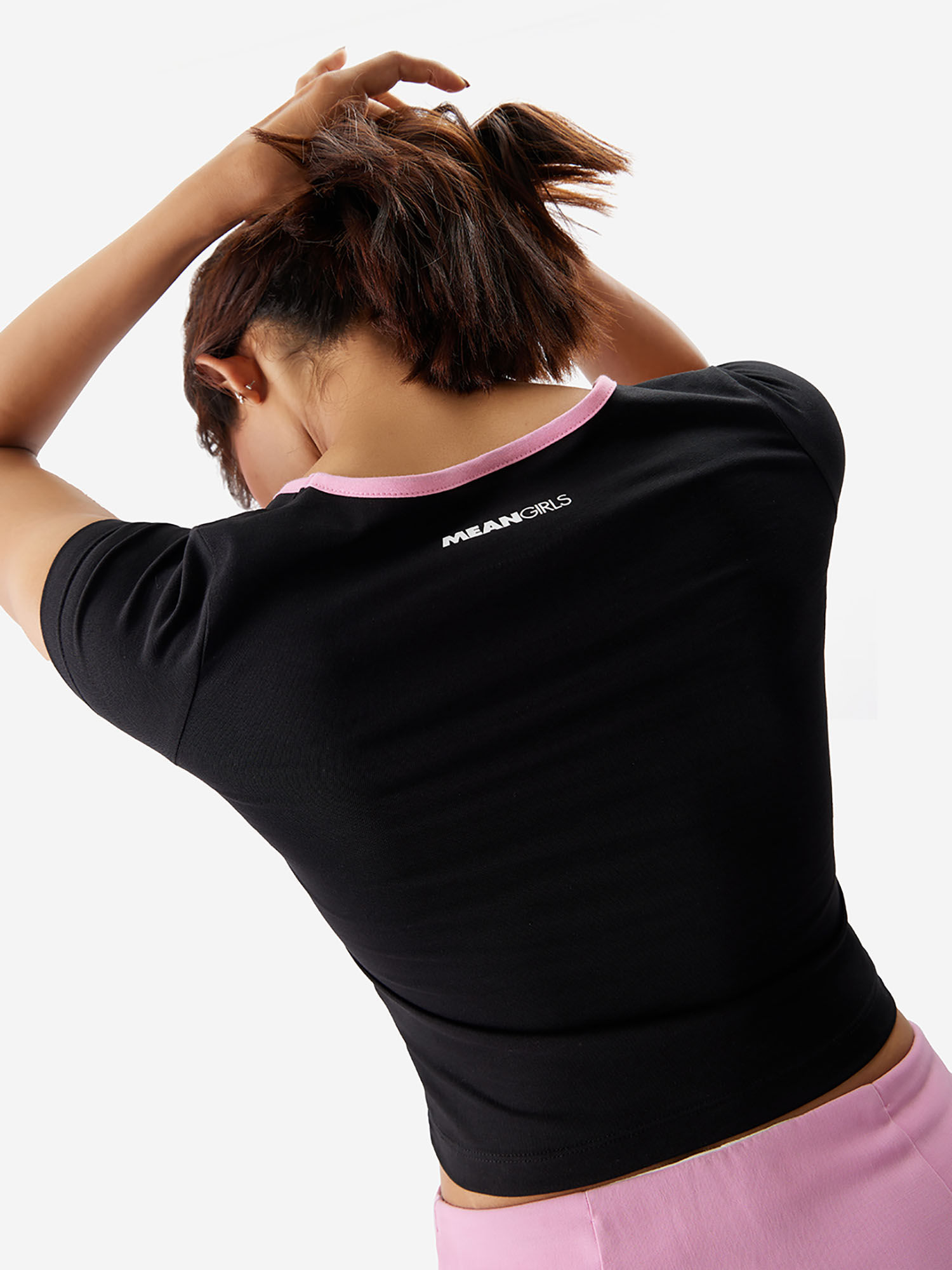 Mean Girls Whatever Women Cotton Blend Cropped Top