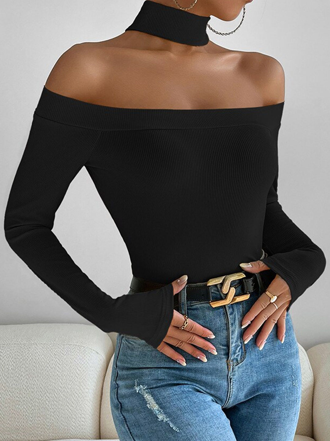 StyleCast Revolte Cotton Round Neck Top