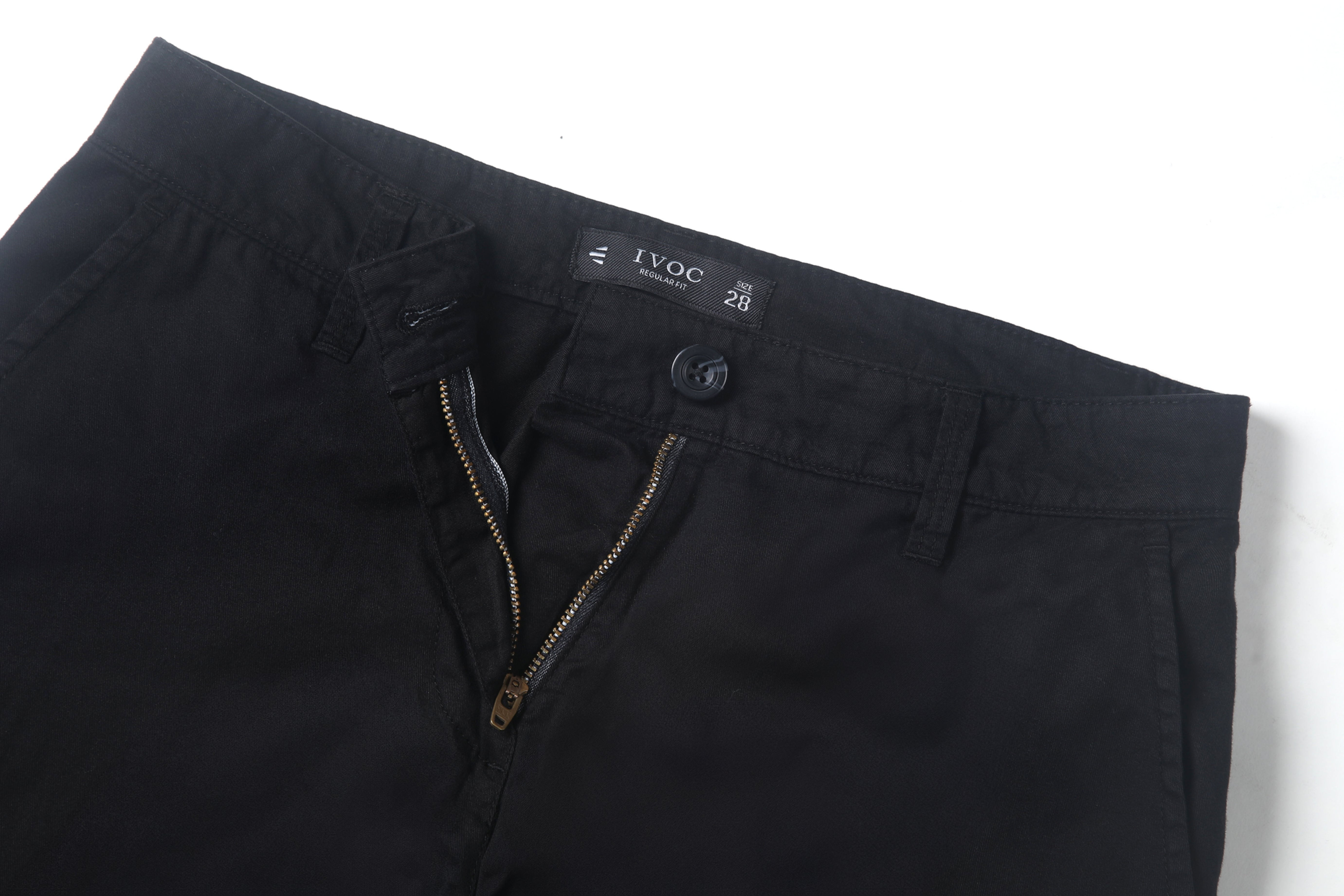 Women's Classic Black Regular Trousers