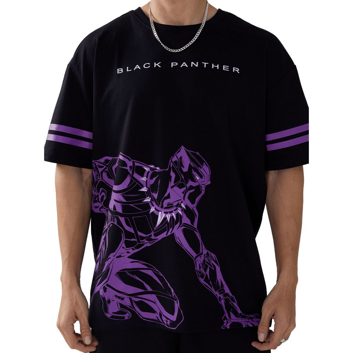 The Souled Store Black Panther Panther Power T-Shirt for Men