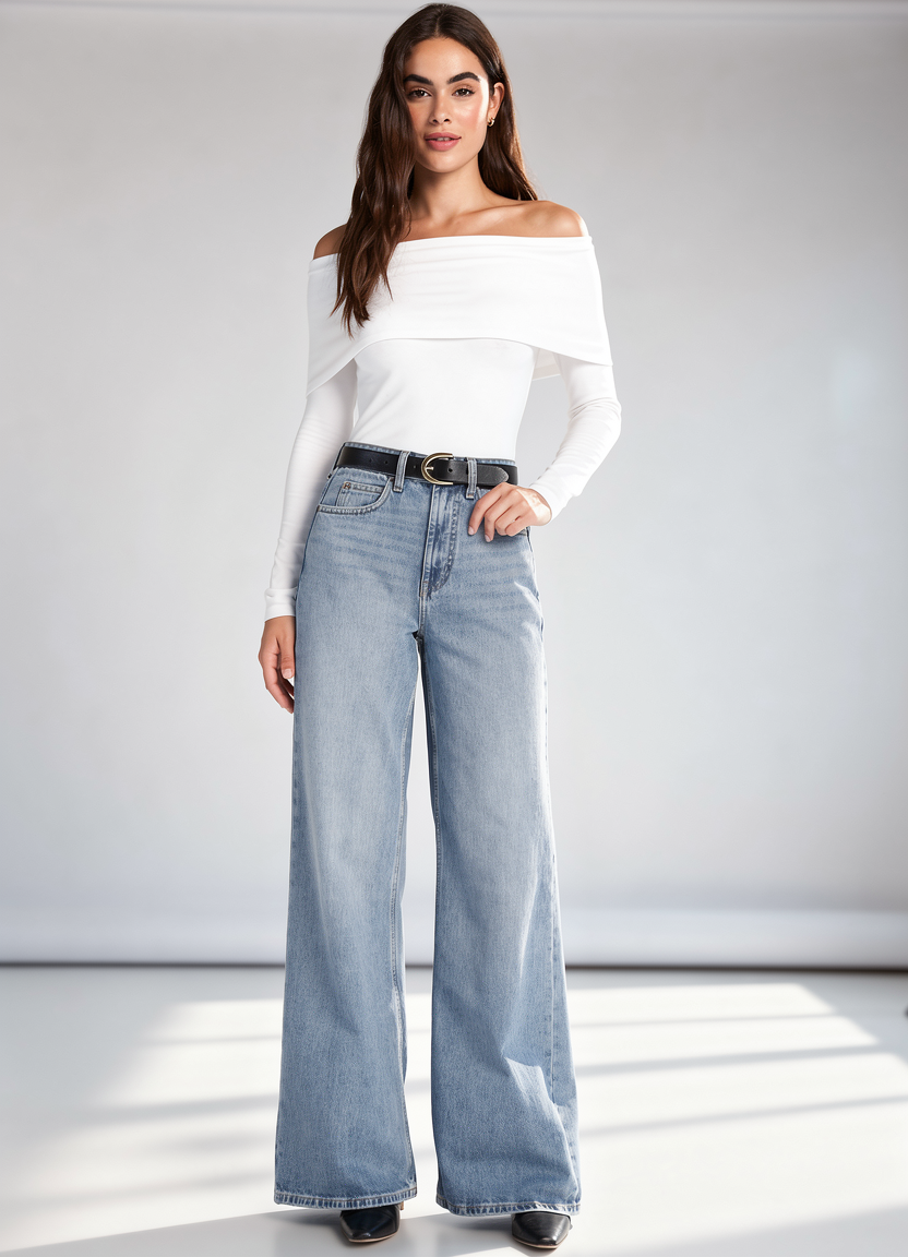 Extra High-Waisted Super Wide-Leg Jeans