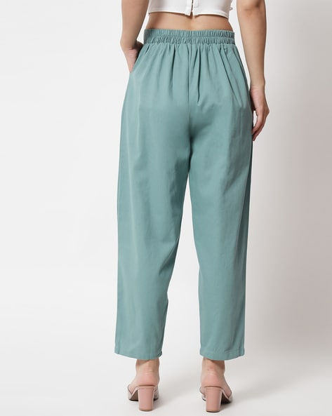 High-Raise Ankle -Length Pants