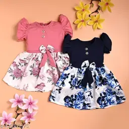 Black Crepe Girls Dress