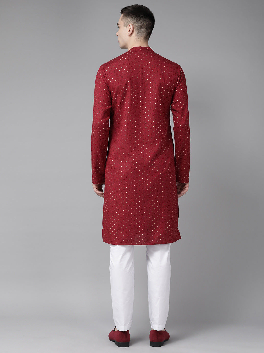 Maroon Gold Kurta Set