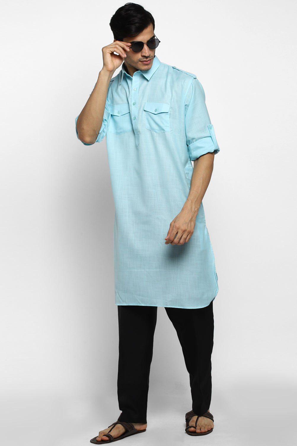 Stylish Cotton Pathani Kurta Pant Set for Modern Men