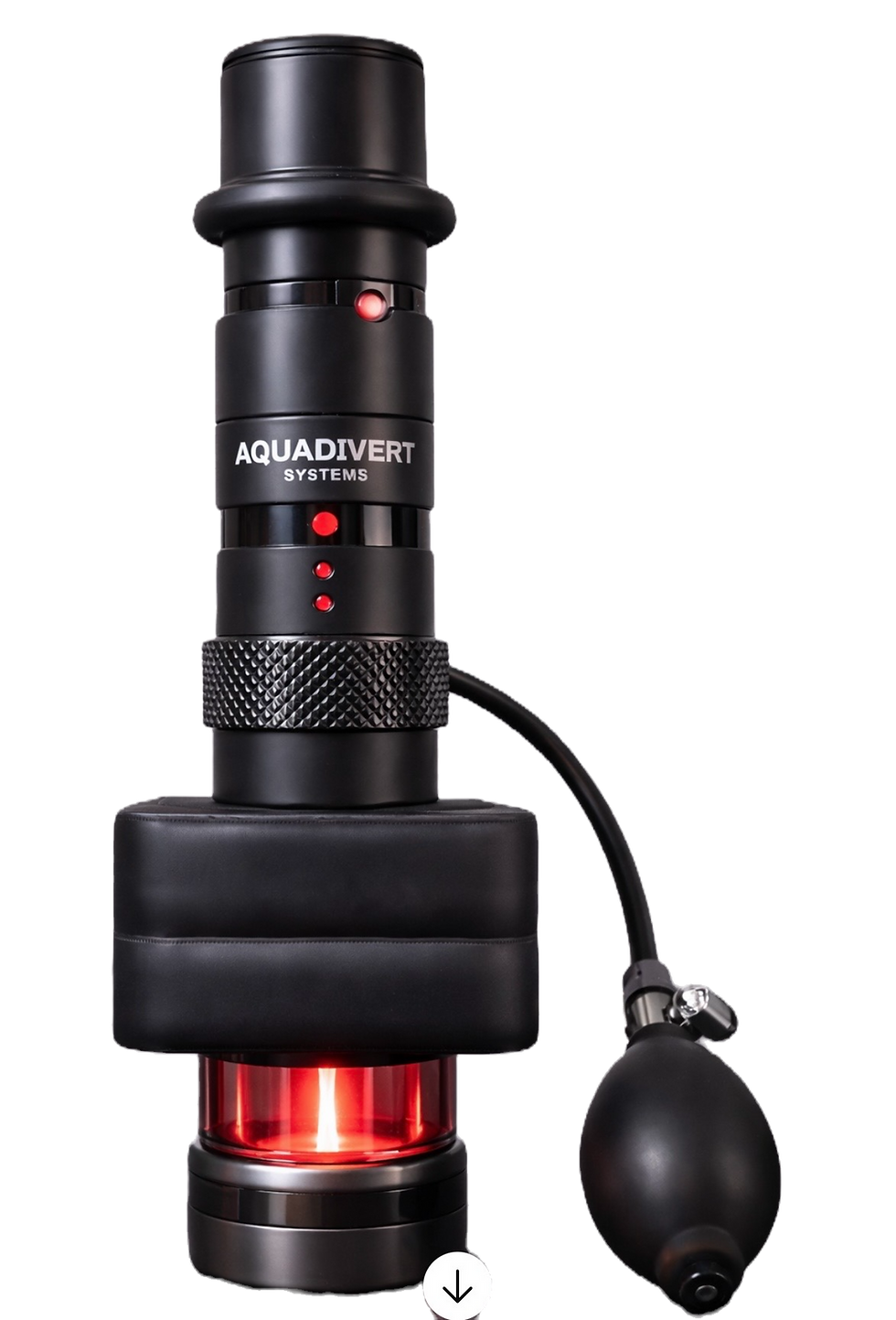 AquaDivert Pro prototype with inflatable seal and hand pump