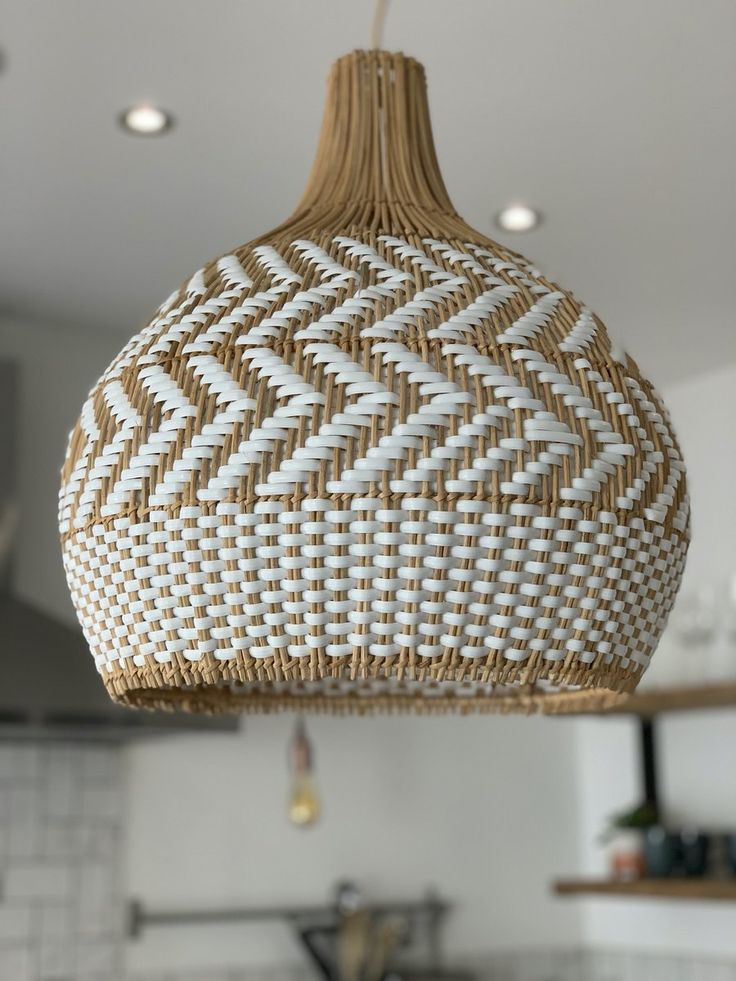 Zebra Rattan Lamp