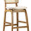 תמונה ממוזערת: Teak & Rattan Bar Stool – Natural Charm with Ergonomic Appeal