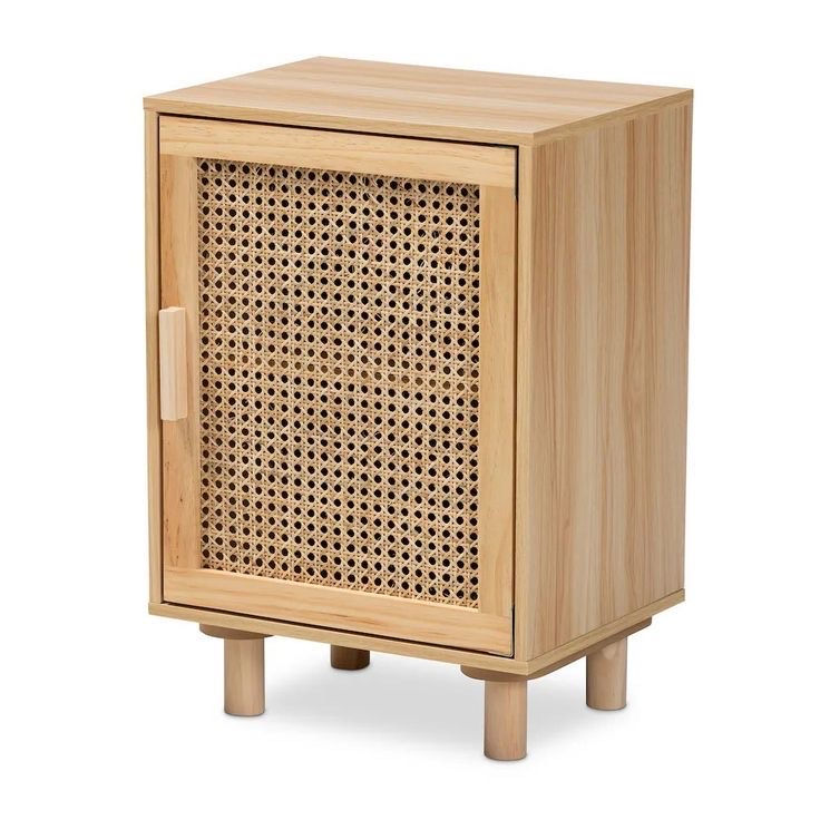 תמונה ממוזערת: Rattan Front Teak Nightstand – Japandi Style with Warm Texture