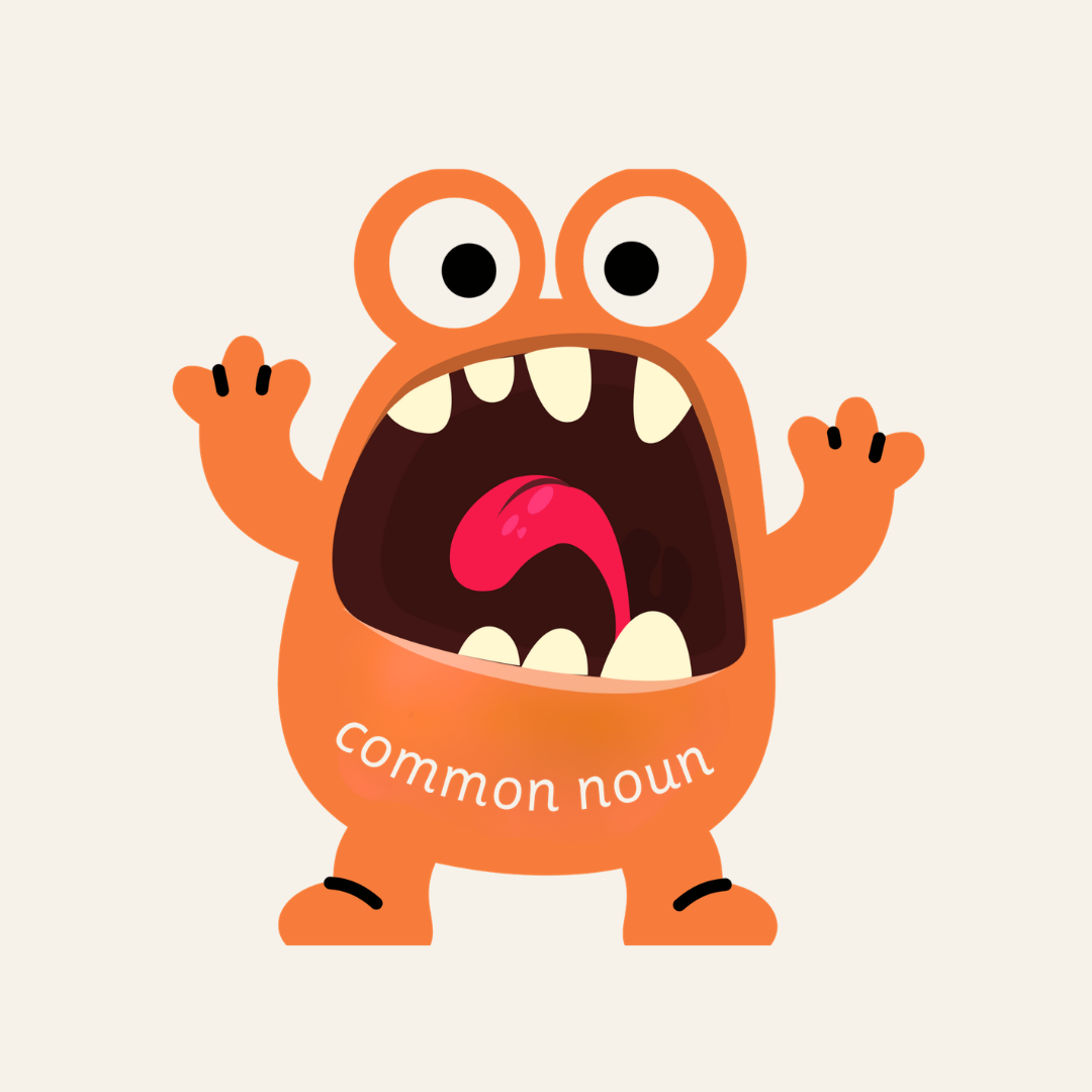 Feed the Monsters - Common Nouns, Proper Nouns, Abstract Nouns and Verbs (A3)