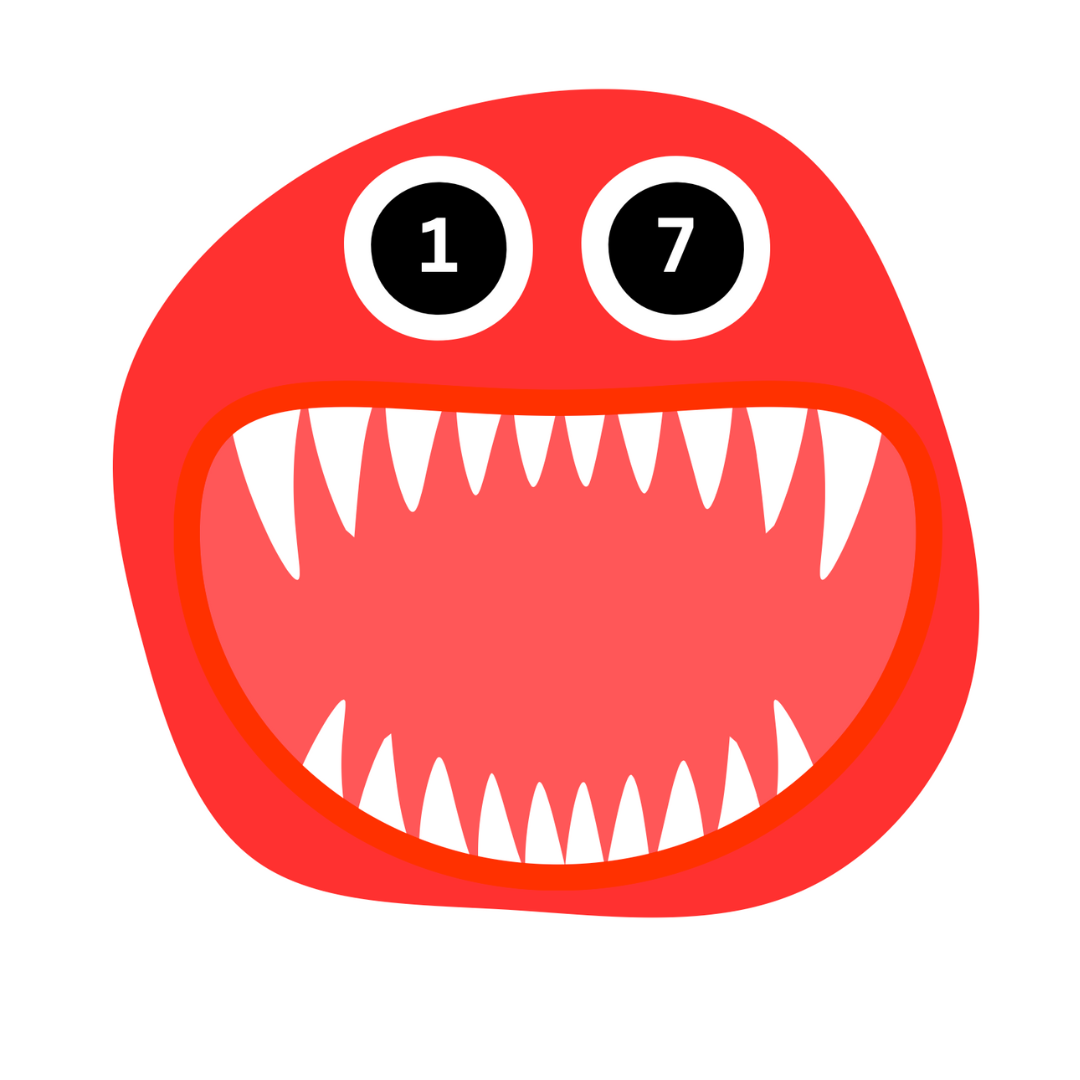 Place Value Monster Mouths - 2-digit numbers