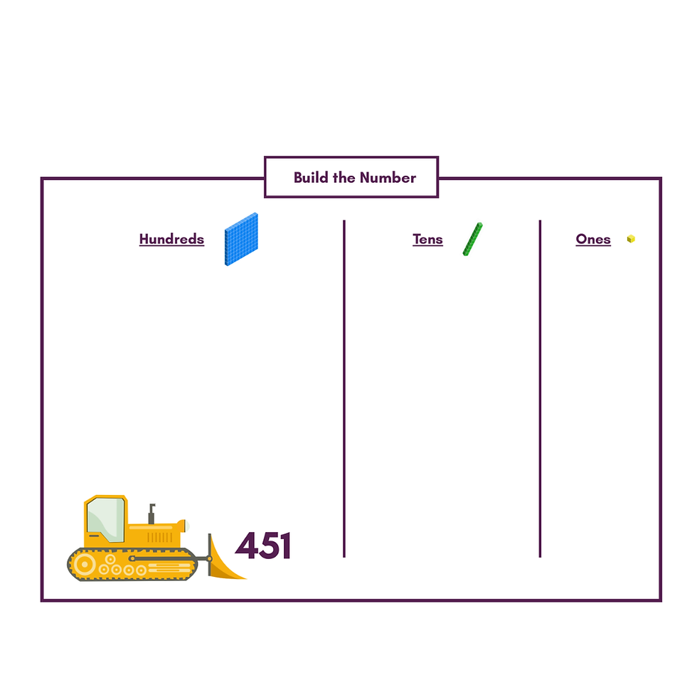 Thumbnail: Build the Numbers - 3 digit numbers (A3)