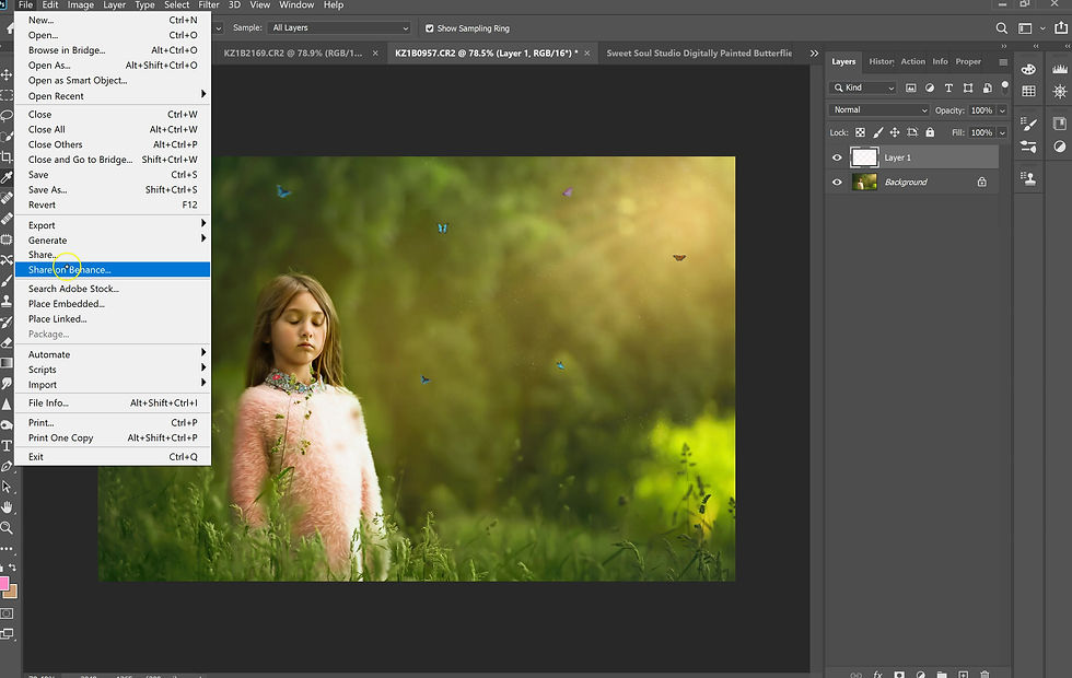 Thumbnail: Digitally Painted Butterflies