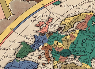Coloured World Map Europe Region