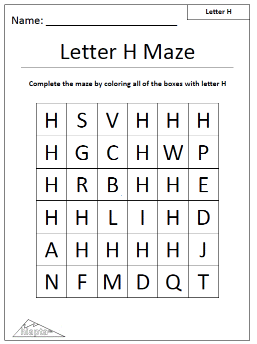 letter h recognition ora exacta co letter h activities