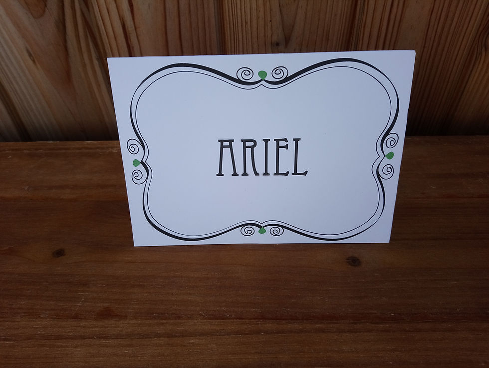 Thumbnail: Table Name Card with Decal Surround