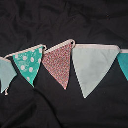 Bunting - Duck egg mint and Coral