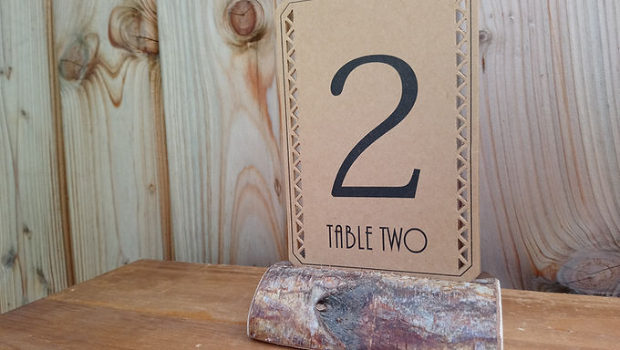 Table Number Card - Kraft Card Stock