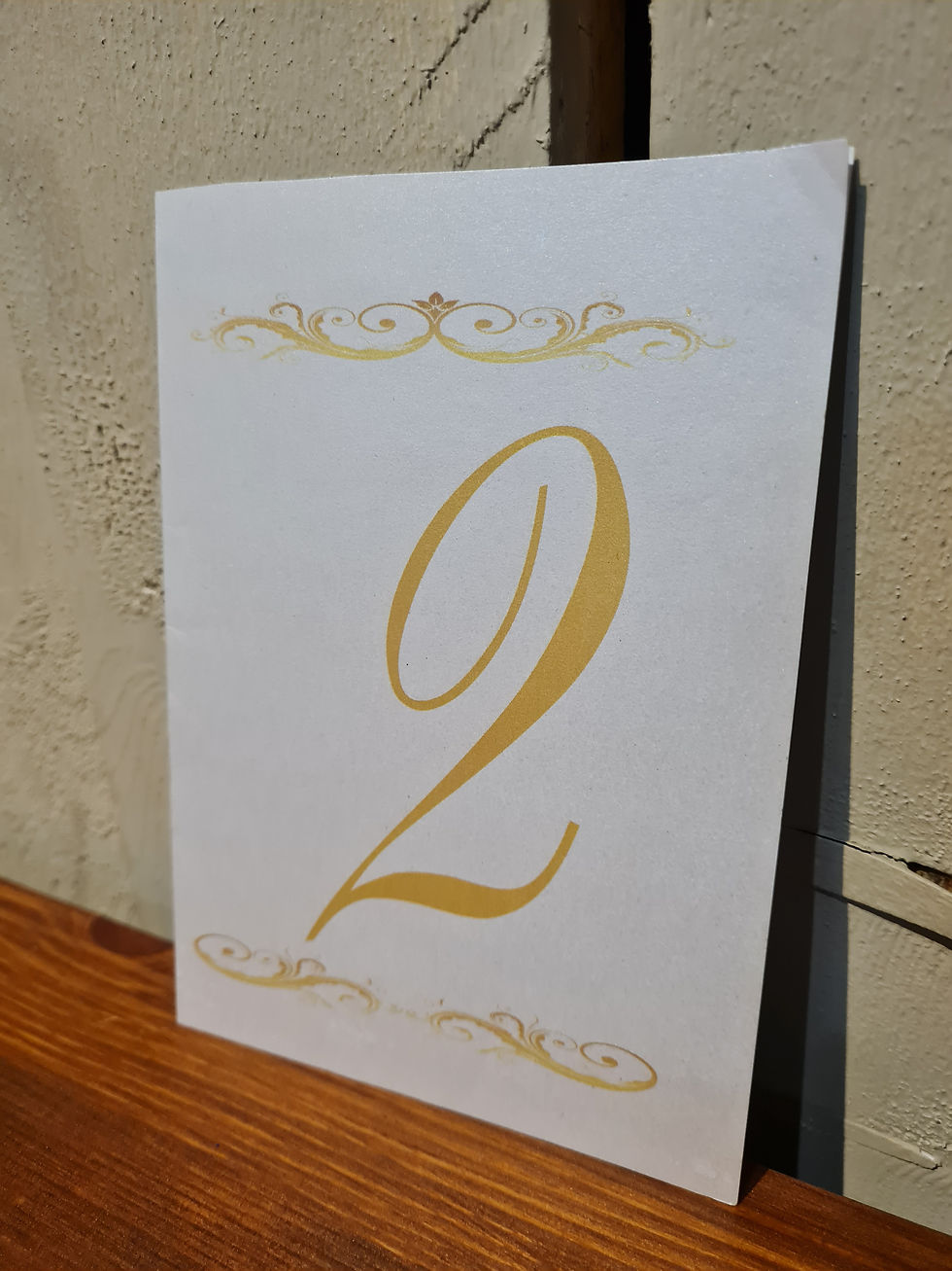 Thumbnail: Table Number Card - Foil Lettering