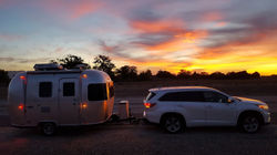 Airstream in the sunset