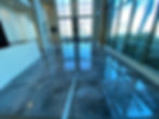 After: Then installed epoxy metallic floors throughout.