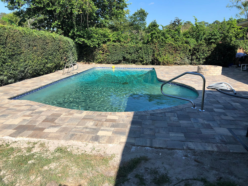 Paver pool deck