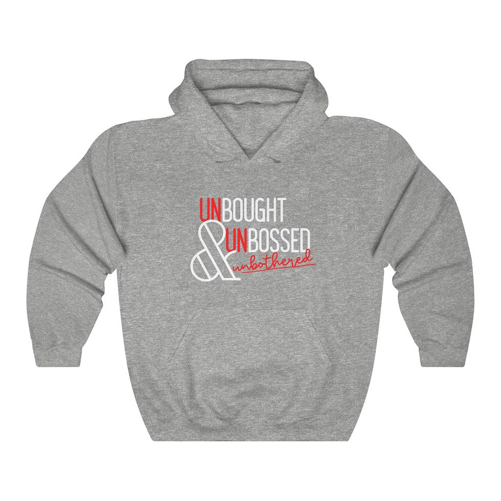 Thumbnail: Unbossed, Unbought, Unbothered Hoodie (multiple color & letter variations)