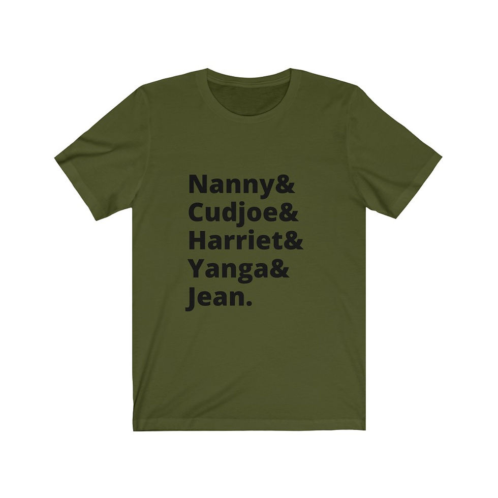Thumbnail: Nanny & Cudjoe Tee (black letters, multiple colors)