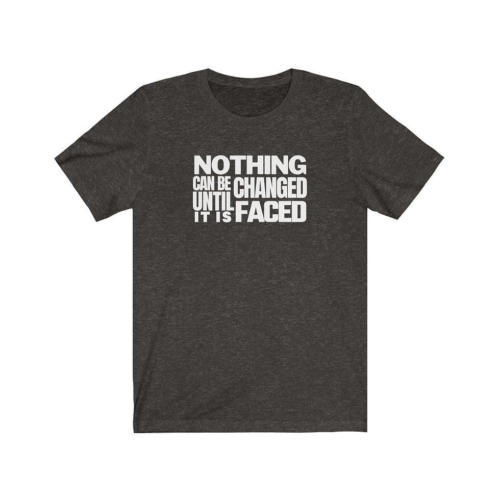 Thumbnail: Nothing Can Be Changed (James Baldwin) tee (multiple colors)