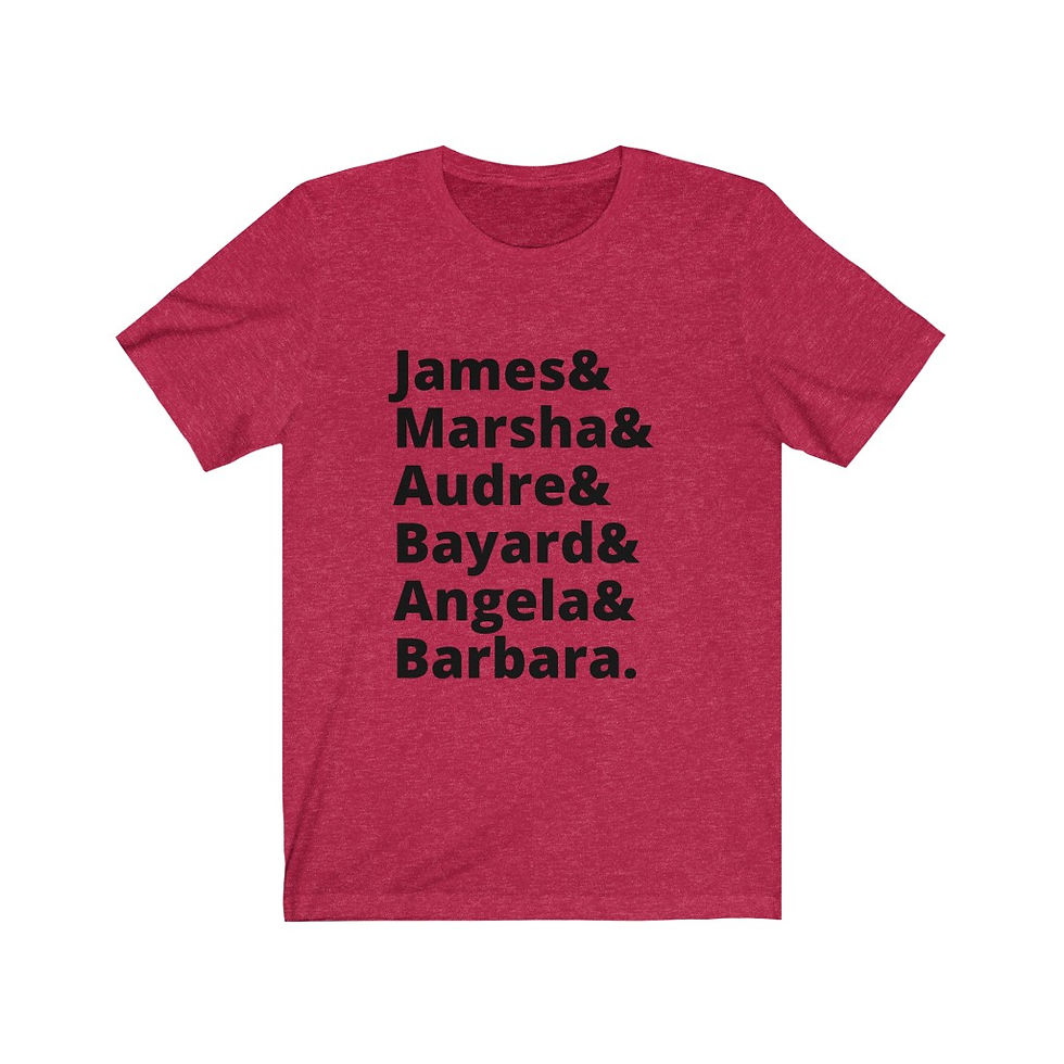 Thumbnail: James & Marsha Tee (black letters, multiple colors)