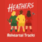 Heathers musical graphic with three girls in bold outfits holding croquet mallets